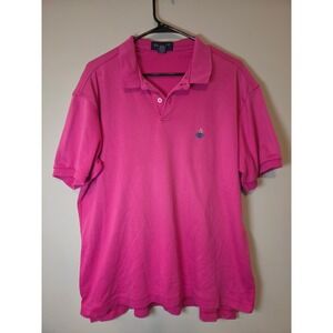 Gant Rugger Mens Large Pink Short Sleeve Cotton Crest Logo Polo Shirt USA Made